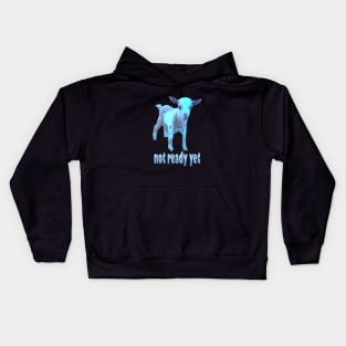 Severance Goat Not Ready Yet in Blue Kids Hoodie